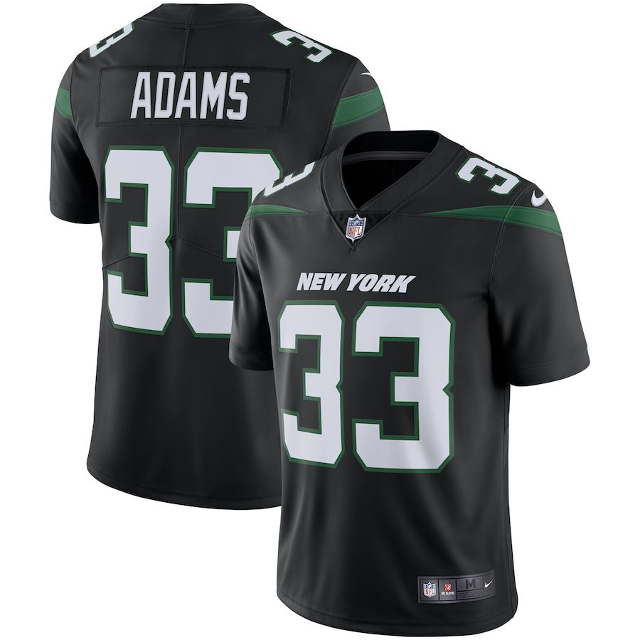 Men New York Jets #33 Jamal Adams Nike Black Vapor Limited NFL Jersey